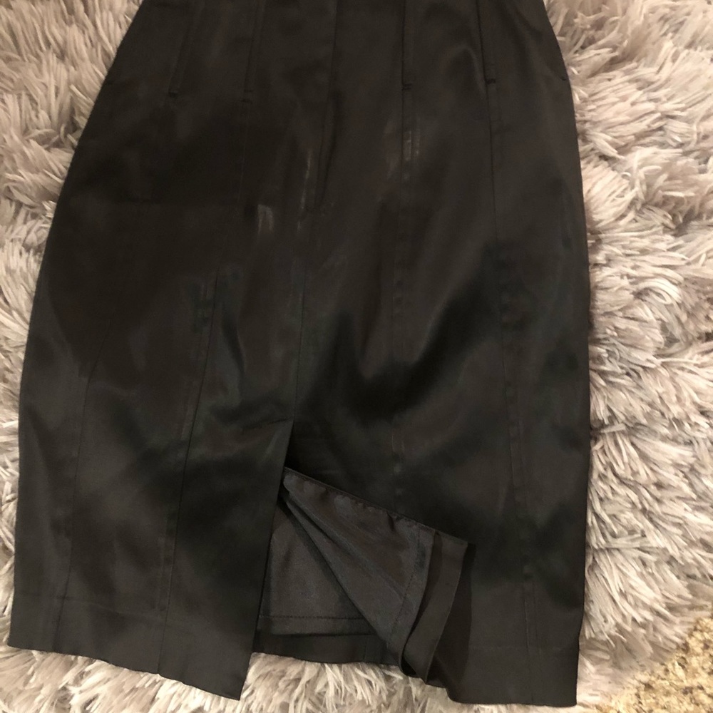 Black Satin Skirt